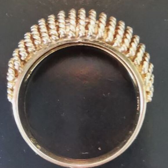 Vintage 14kt Gold Swiss Twisted Rope Design Ring - Picture 7 of 8